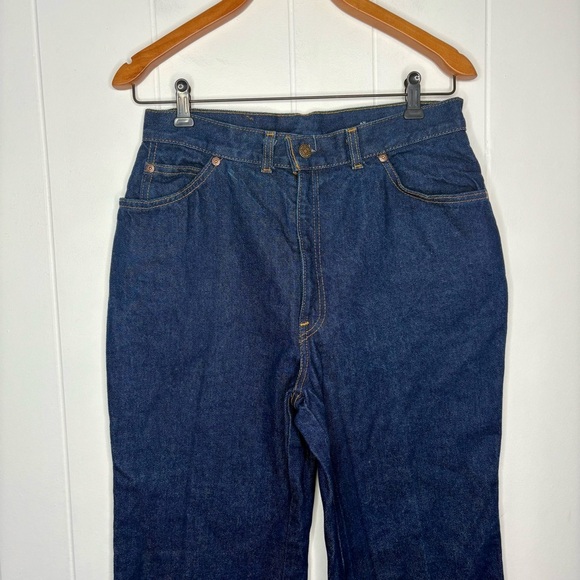 VINTAGE Levi’s Orange Tab Denim Jeans Women’s Size 16 Dark Wash Made in USA - Picture 3 of 9